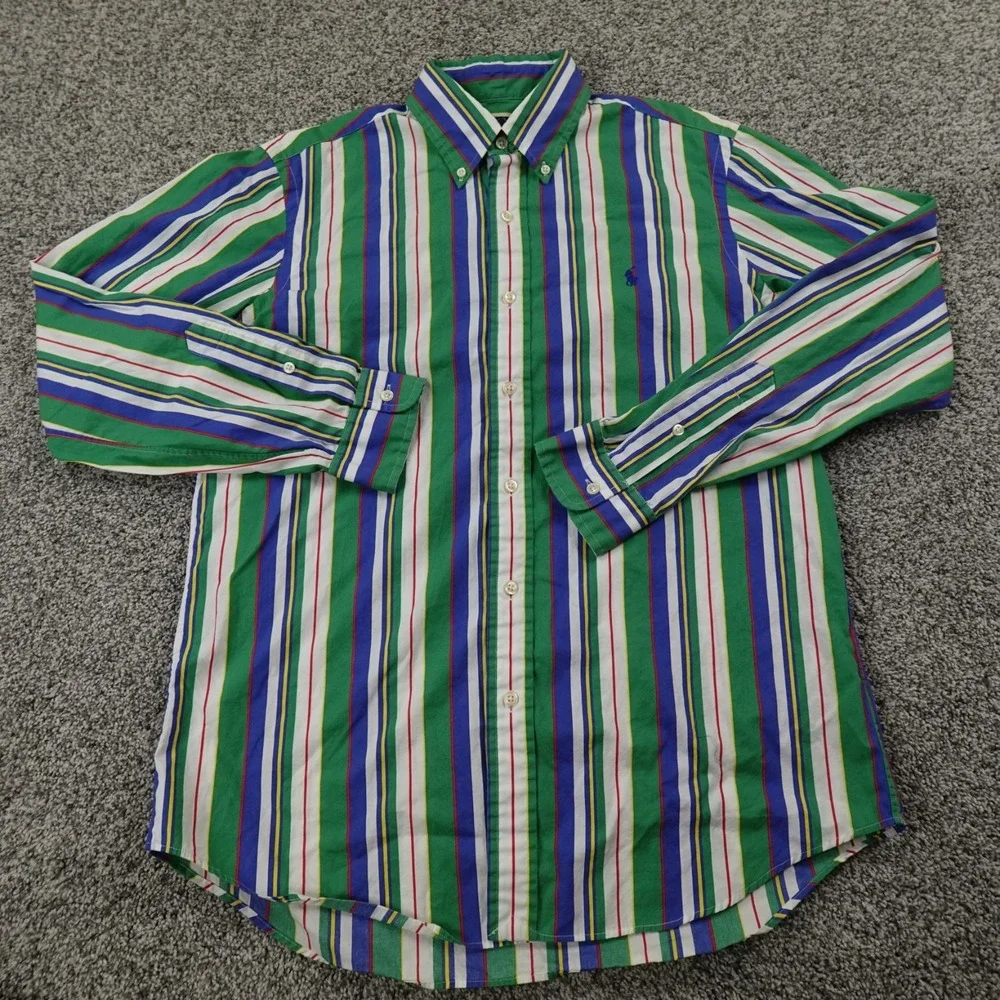 Ralph Lauren Shirt Mens M Serape Western Cowboy Pony Long Sleeve Button Up‎ 90s